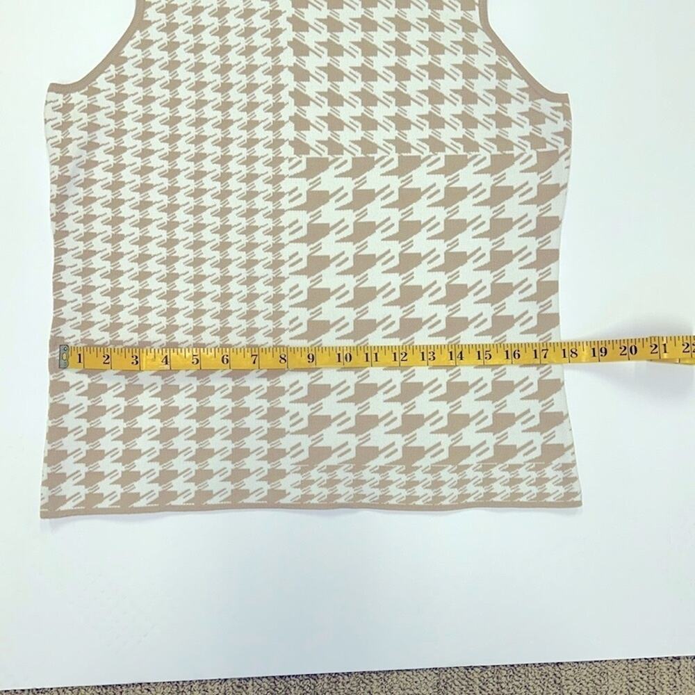 Houndstooth mock neck sleeveless top size M NWT - Picture 6 of 16